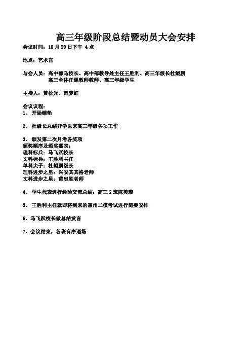 会议秩序稿