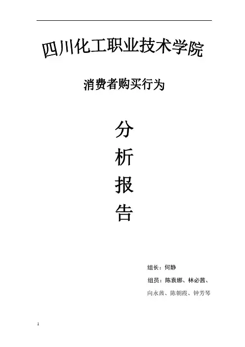 消费者购买家具行为分析报告