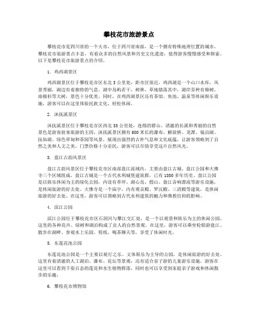 攀枝花市旅游景点