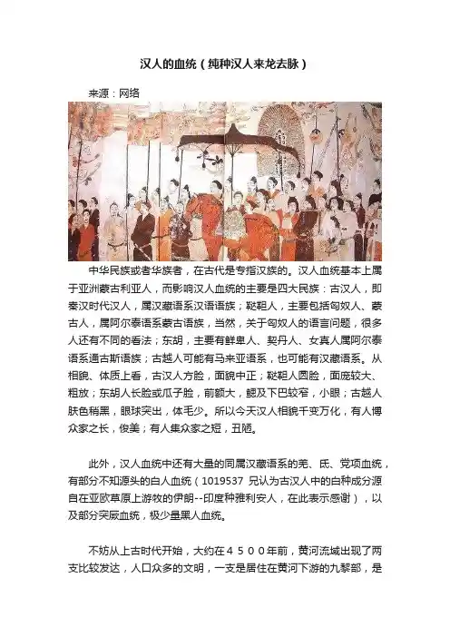 汉人的血统（纯种汉人来龙去脉）