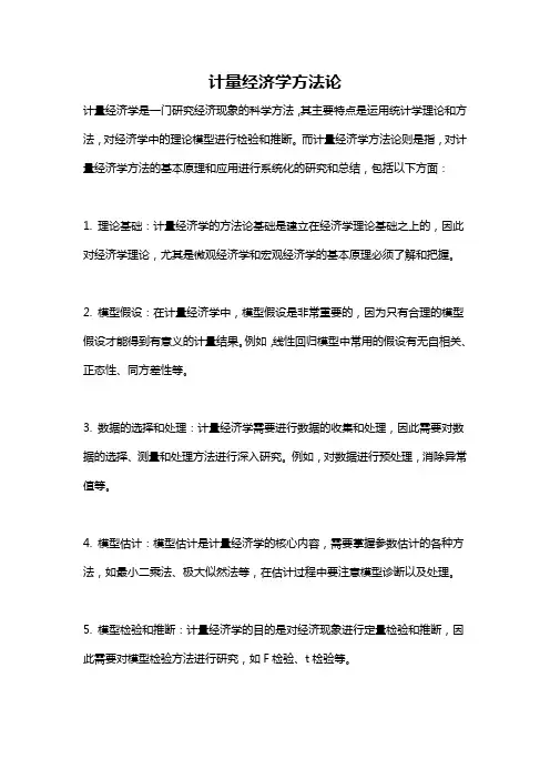 计量经济学方法论