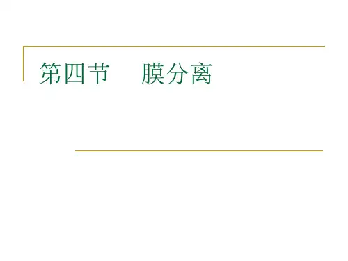 膜分离的分类及原理PPT课件