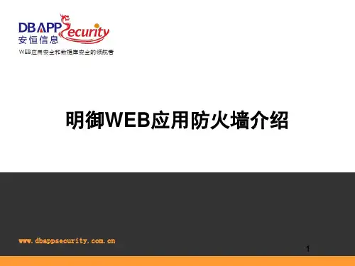 明御WAF产品介绍--技术篇