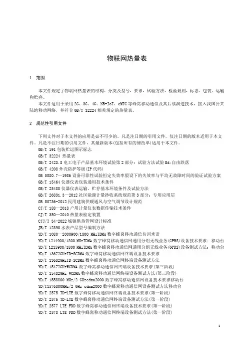 物联网热量表-2023标准
