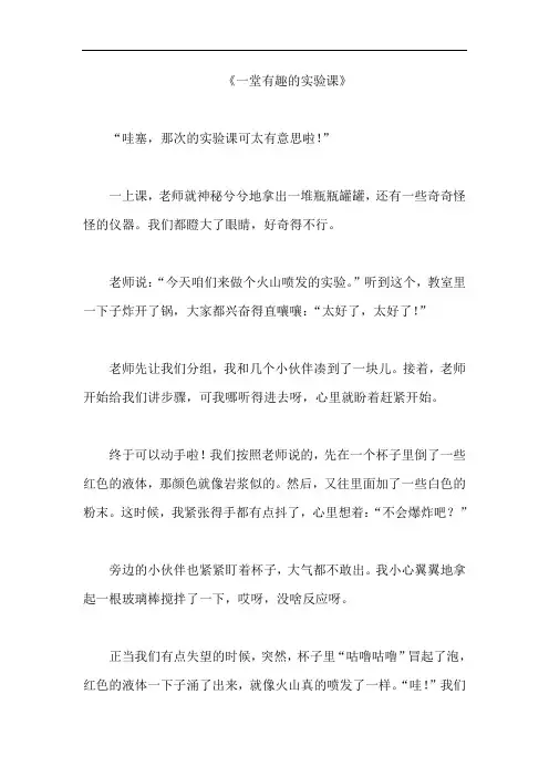 《一堂有趣的实验课》