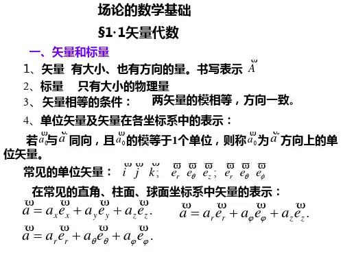场论的数学基础