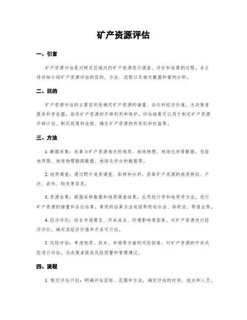 矿产资源评估