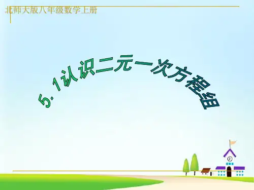 北师大版八年级数学上册《认识二元一次方程组》ppt演讲教学
