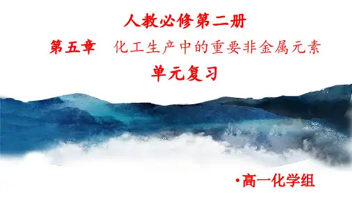 第五章化工生产中的重要非金属元素单元复习课件-2人教版化学必修第二册
