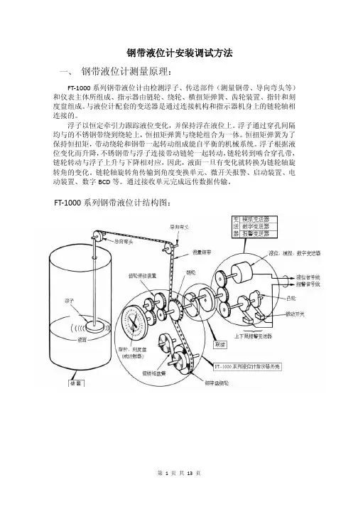 钢带液位计安装调试方法