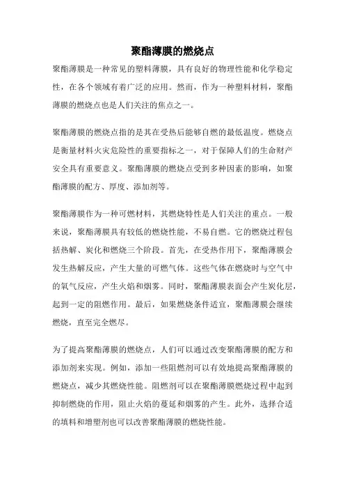 聚酯薄膜的燃烧点