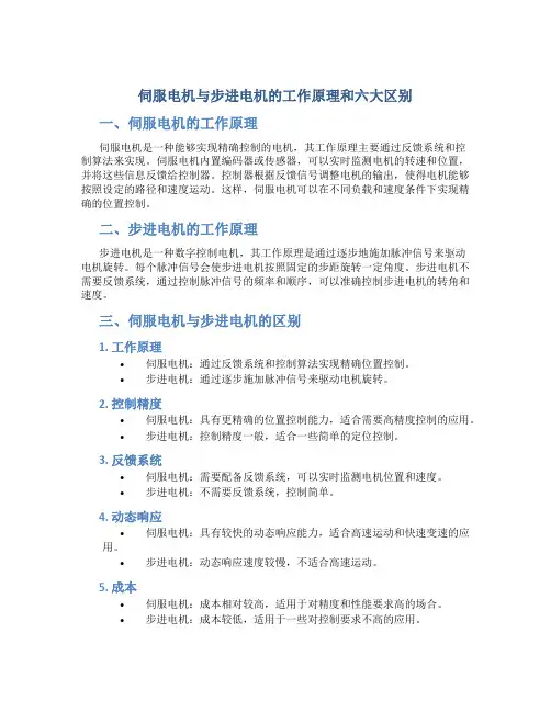 伺服电机与步进电机的工作原理和六大区别