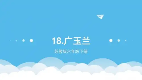 六年级下册苏教版18.《广玉兰》