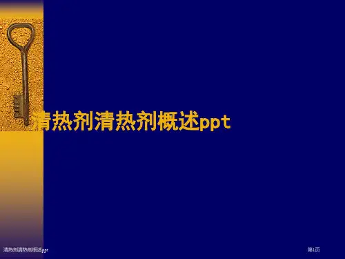 清热剂清热剂概述