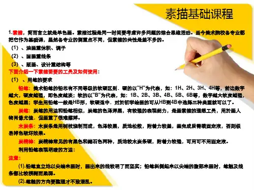 素描基础教程PPT课件