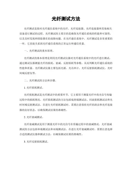 光纤测试方法