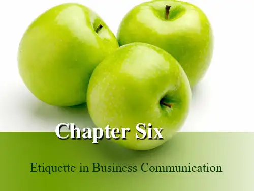 Business Communication商务社交礼仪英文版课件