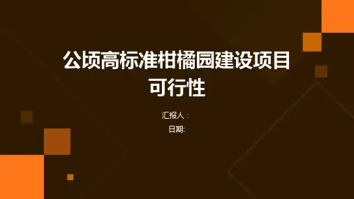 公顷高标准柑橘园建设项目可行性