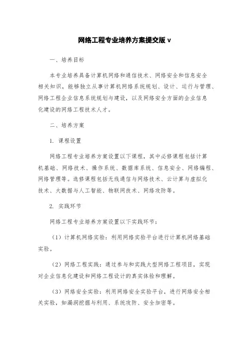 网络工程专业培养方案提交版v