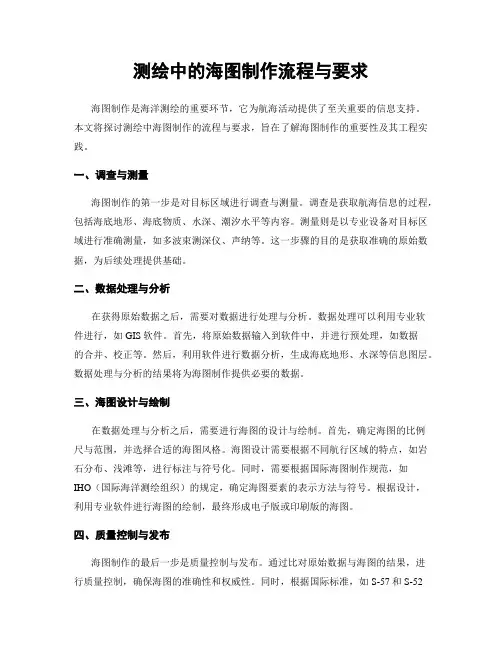 测绘中的海图制作流程与要求