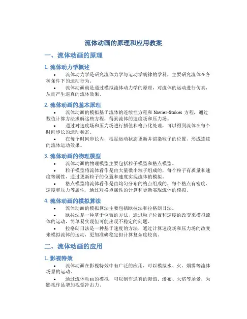 流体动画的原理和应用教案