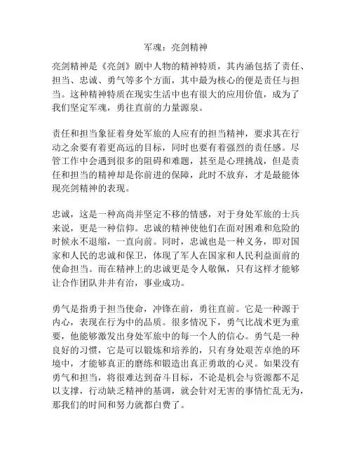 军魂：亮剑精神