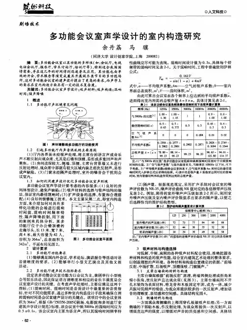 多功能会议室声学设计的室内构造研究