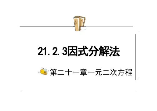 因式分解法ppt课件