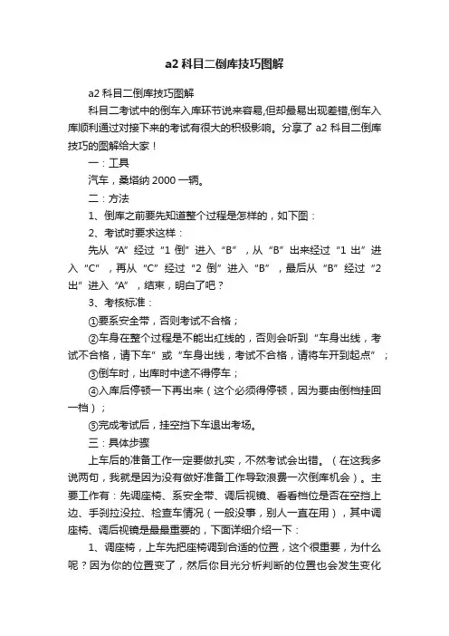 a2科目二倒库技巧图解