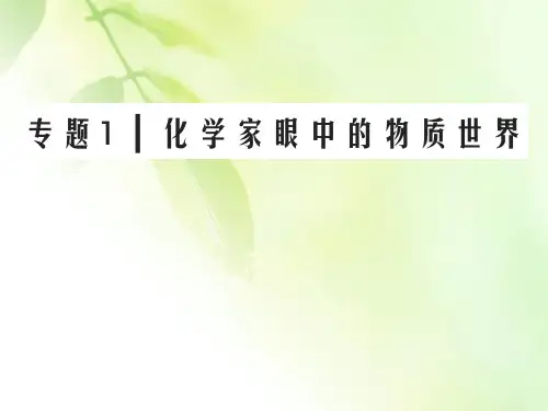 2020年苏教版高中化学必修一课件：专题一 化学家眼中的物质世界 第1单元 第3课时