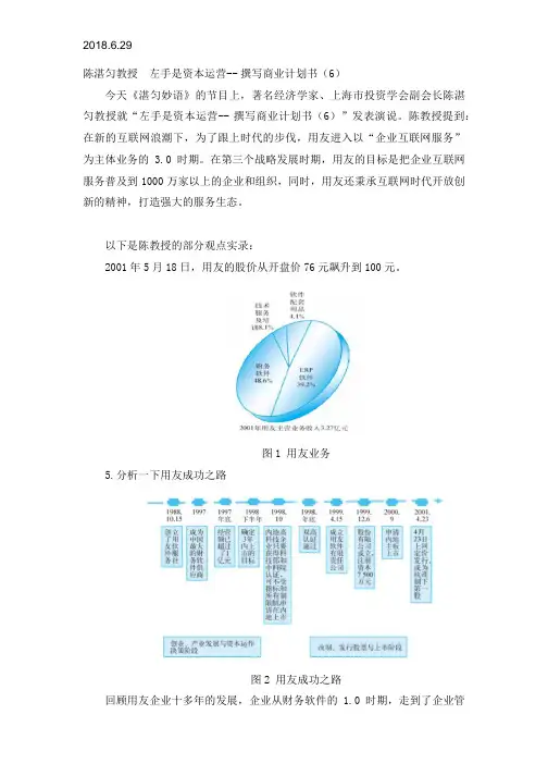2018.6.29陈湛匀教授 左手是资本运营--撰写商业计划书(6)