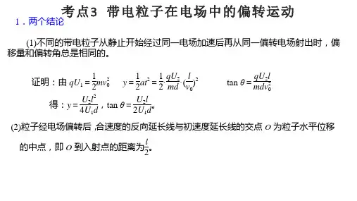 高考物理带电粒子在电场中的偏转运动解题方法