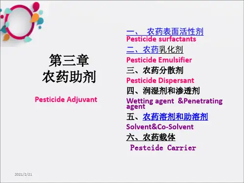 《农药助剂》PPT课件