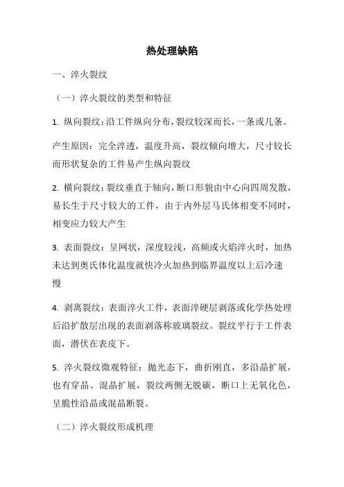 热处理缺陷