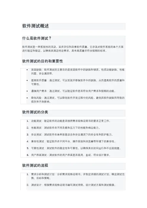 软件测试入门培训