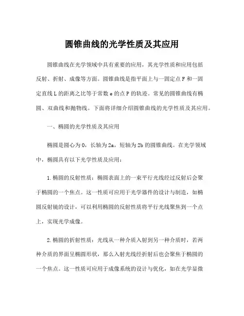 圆锥曲线的光学性质及其应用