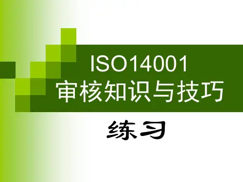 ISO14001审核知识与技巧