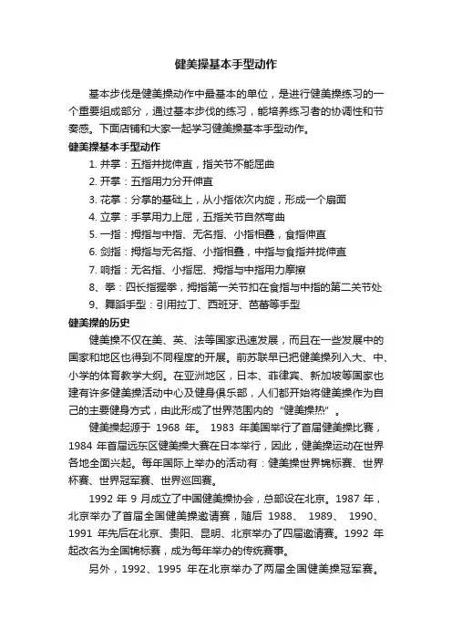 健美操基本手型动作