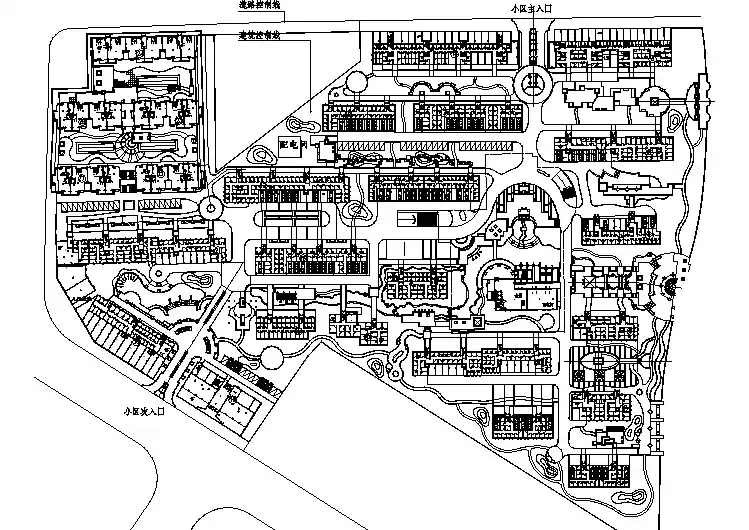【设计图纸】小区景观园林-1总图索引图(精美CAD图例)