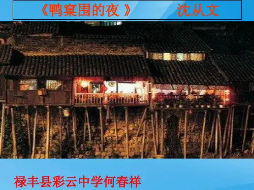 名著介绍：沈从文《鸭窠围的夜》ppt课件语文课件PPT