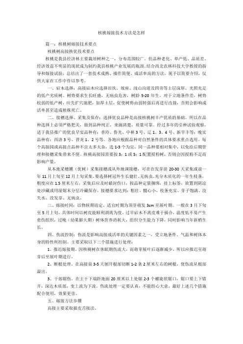 核桃嫁接技术方法是怎样