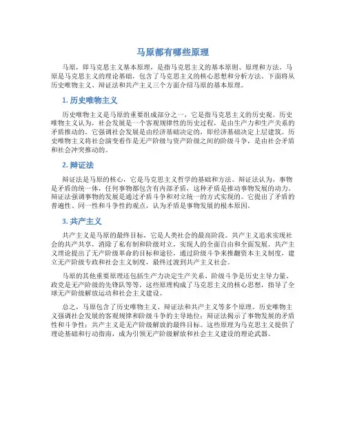 马原都有哪些原理
