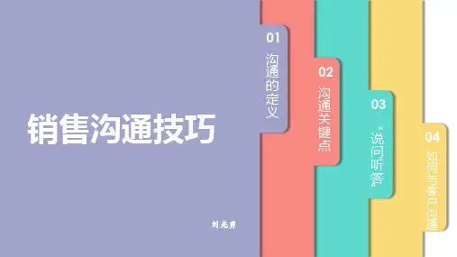 销售的沟通技巧培训ppt