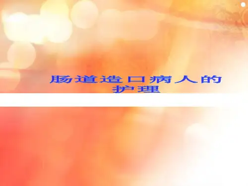 肠造口病人的护理58288精品PPT课件