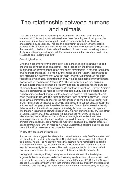 The relationship between humans and animals
