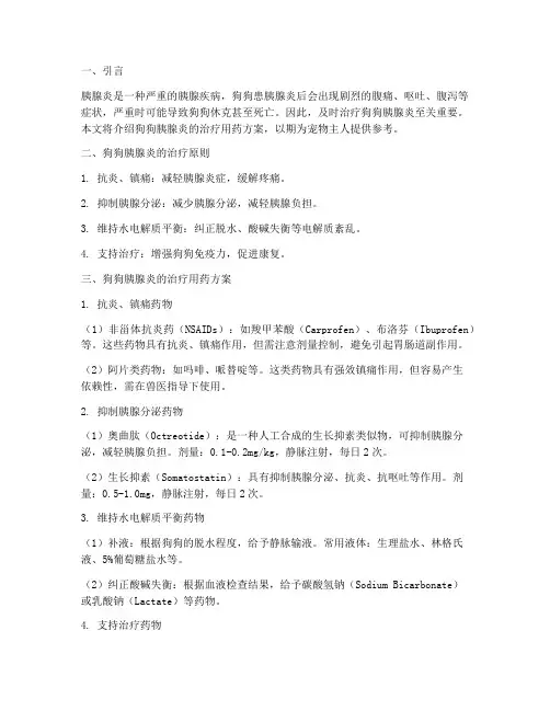 狗狗胰腺炎治疗用药方案