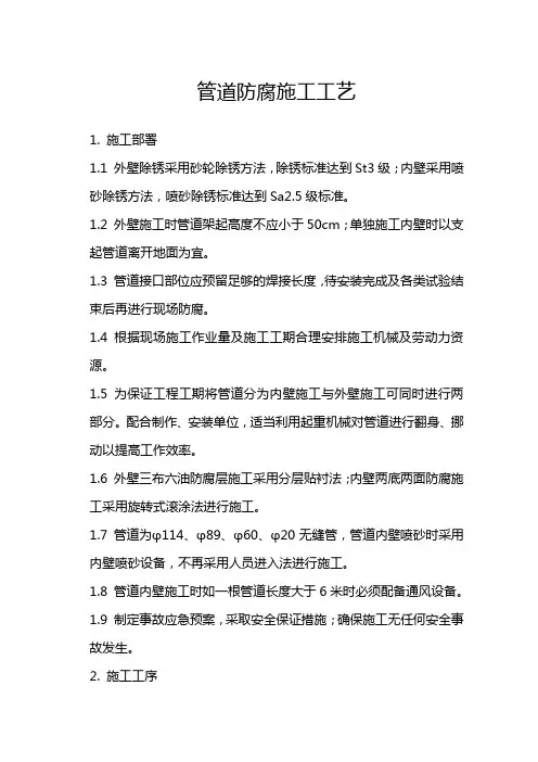 管道防腐施工工艺