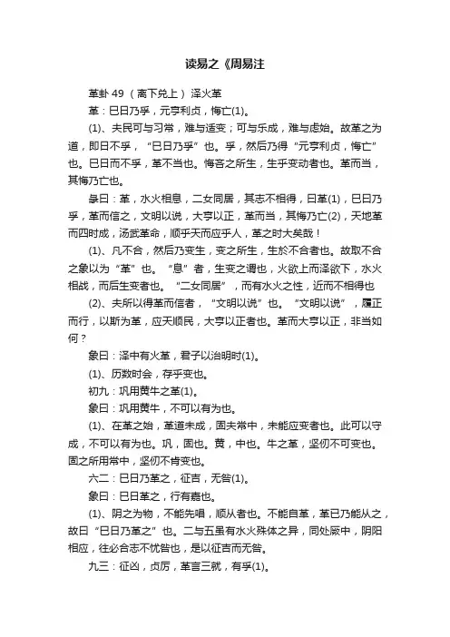 读易之《周易注