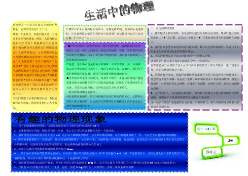 生活中的物理小报初二(12)班孙树文