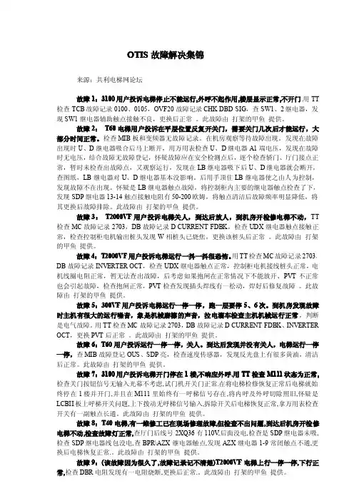 OTIS电梯故障解决集锦294